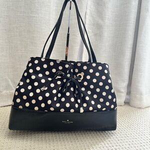 Kate Spade Black and White Polka Dot Tote Bag